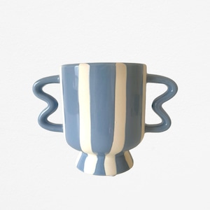 Wavy Stripe Pot　植木鉢カバー 底穴なし