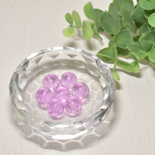 【再入荷】インドネシア産アンダラビーズ　パープルピンク粒売　9.5～10mm前後