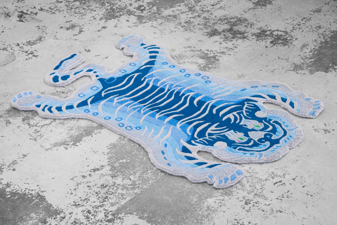 Tibetan Tiger Rug 《Sサイズ•ウール・オリジナル4・夏の藍染534