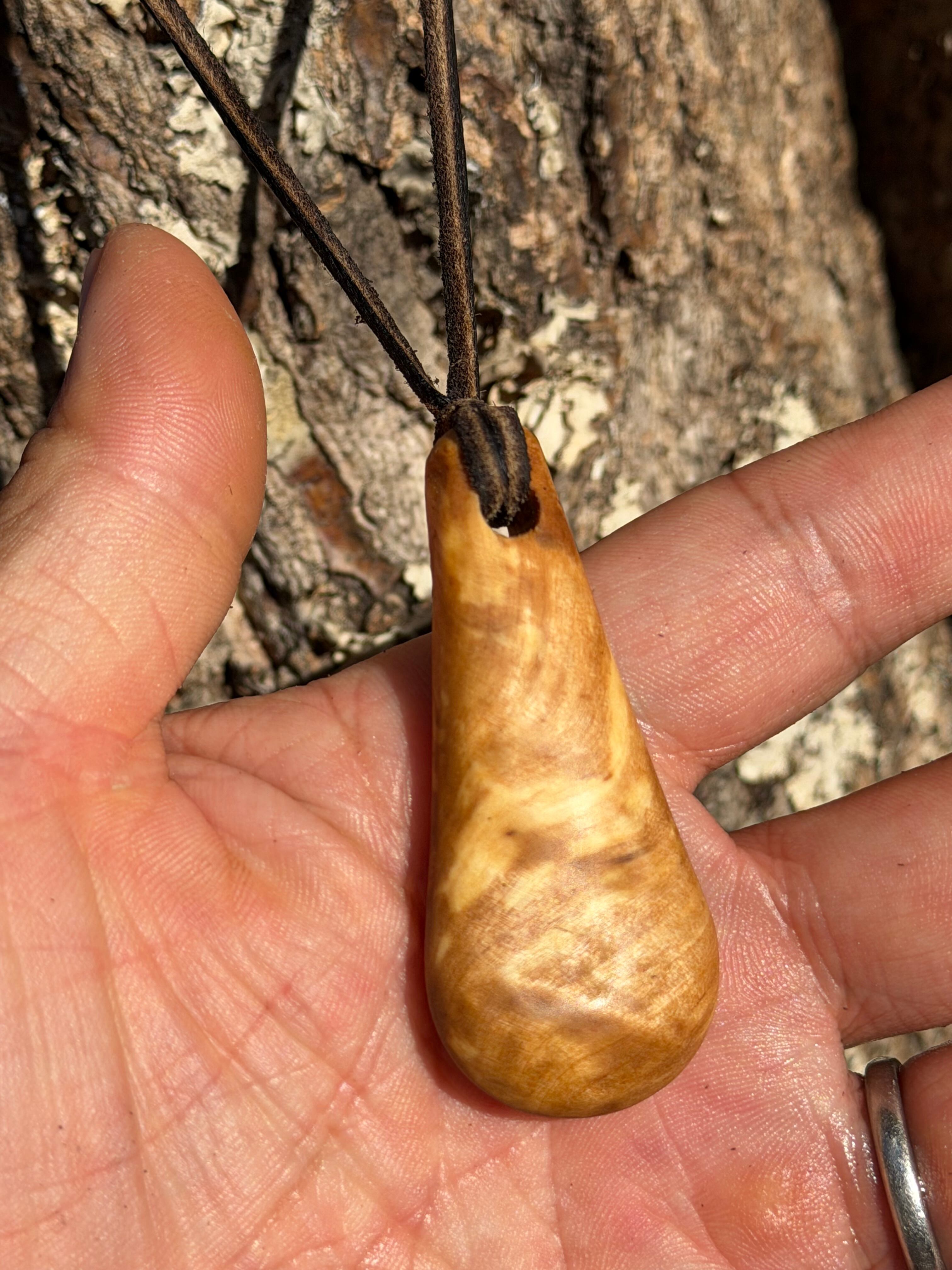 sunswood 北海道白樺瘤 スポルテッド　ウッドペンダント sunswood