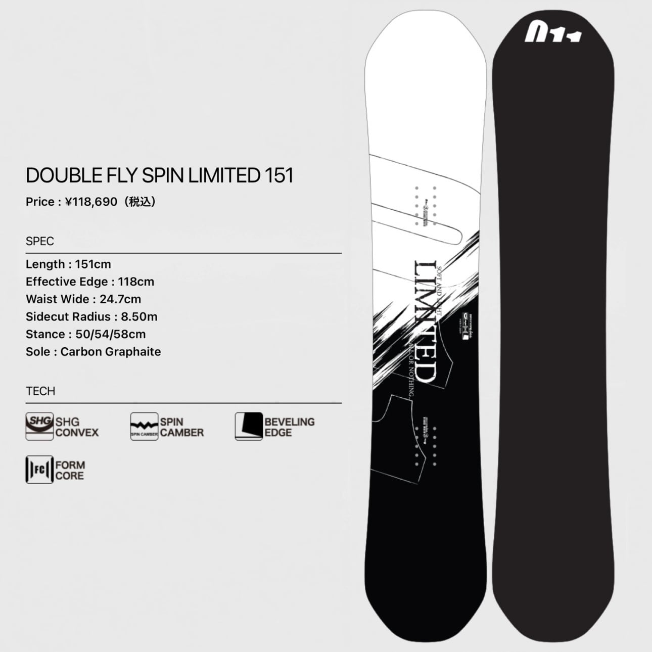 26/27 ZERO ONE ONE 『 DOUBLE FLY SPIN LIMITED 』 ゼロワンワン