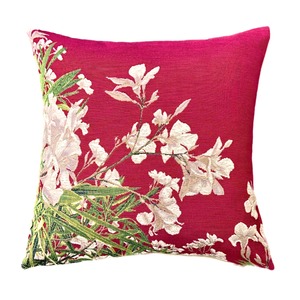 【クッション・48cm】ローリエローズ/赤地