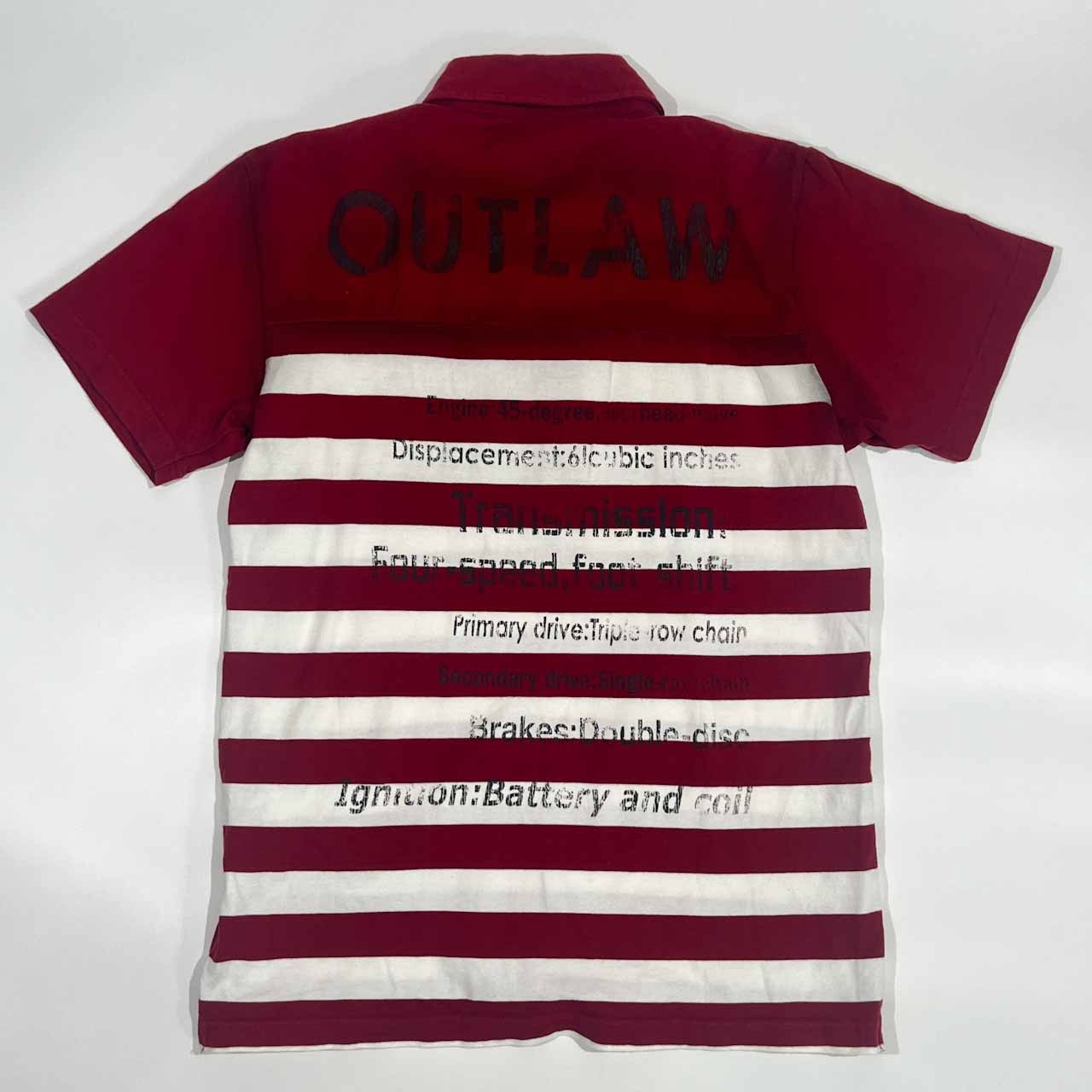 291295＝HOMME ニーキューイチニーキューゴオム ボーダー 猫目ボタン 天竺 半袖 ポロシャツ 2/レッド メンズ