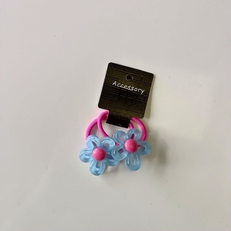 ネオンフラワーヘアゴム