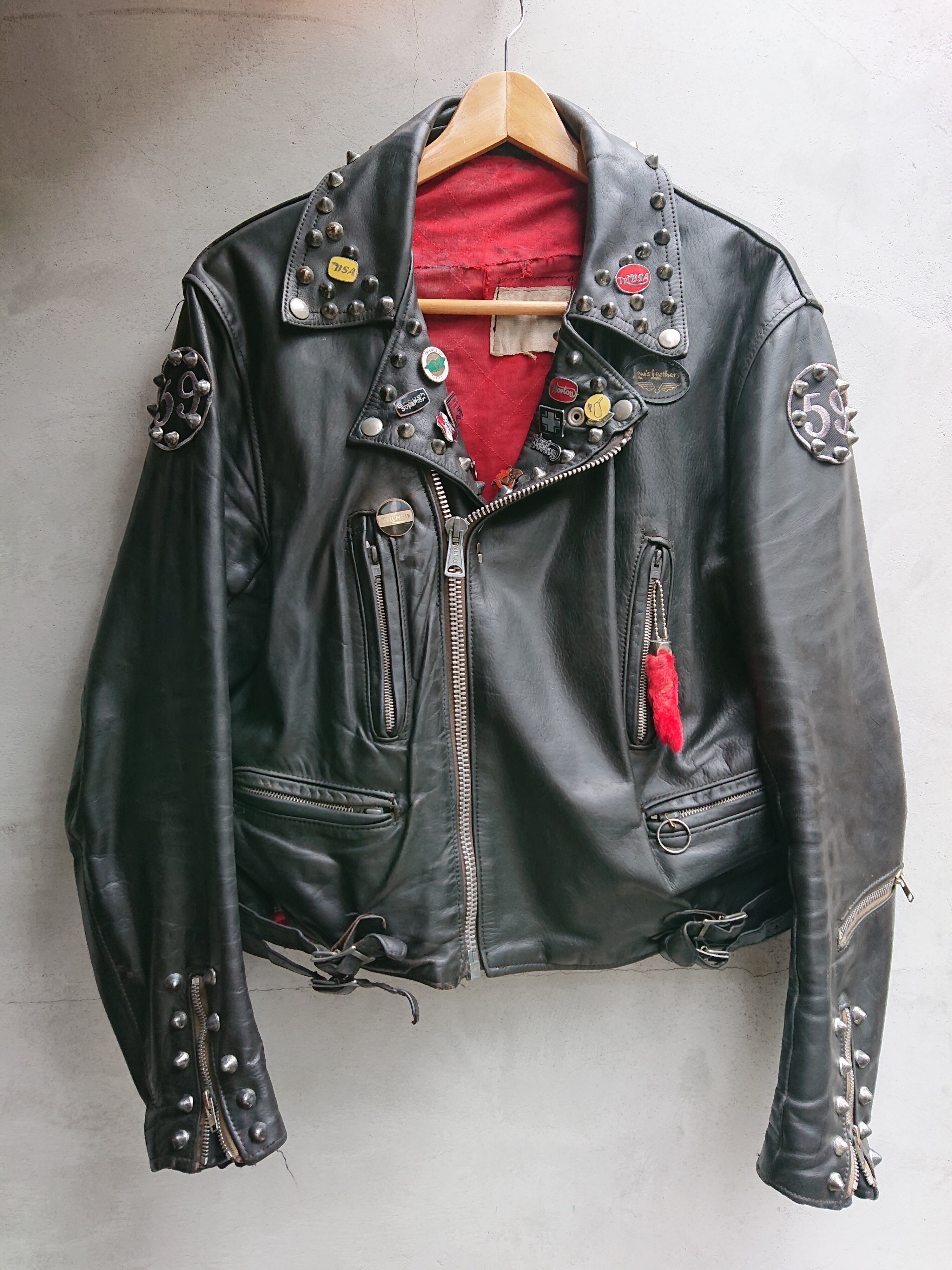 1970s Lewis Leathers LIGHTNING STUDS CUSTOM