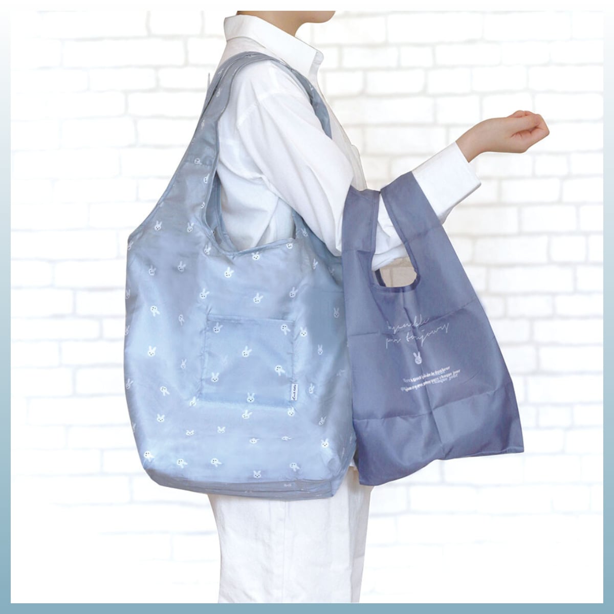 サブバッグ付き保冷エコバッグ うさぎ