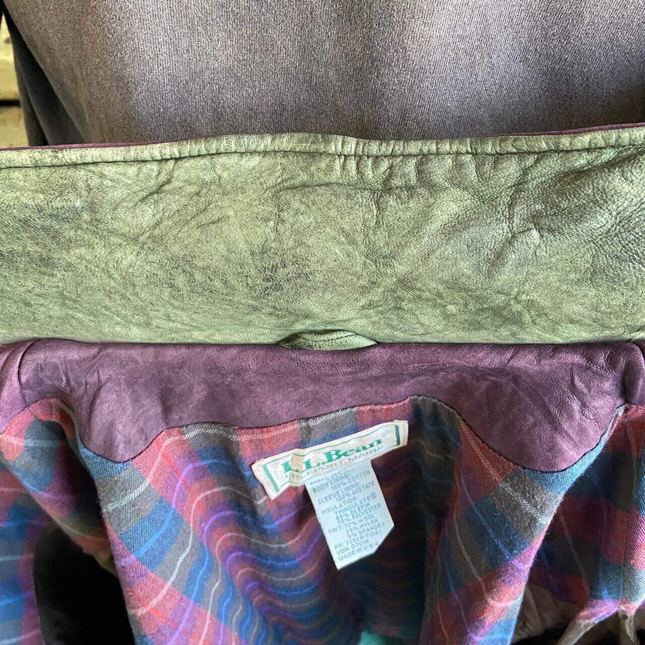 80年代 USA製 L.L.Bean ヌバックレザージャケット シングルレザー