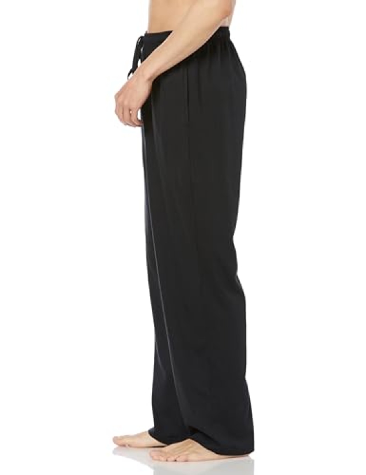 パジャマ ボトムス ニット コットン メンズ ブラック M