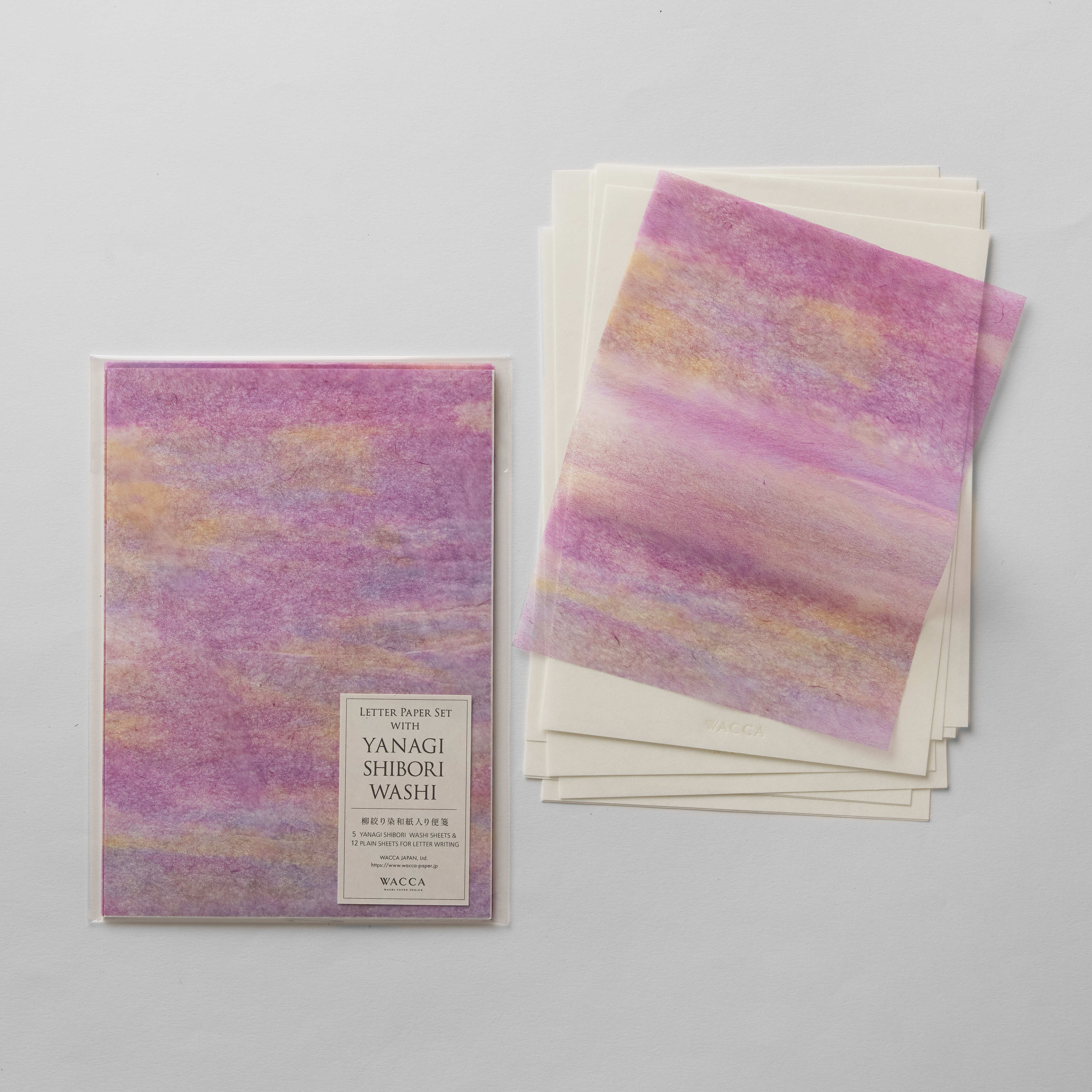 LS02PK 柳絞り染和紙入り便箋 /ピンク