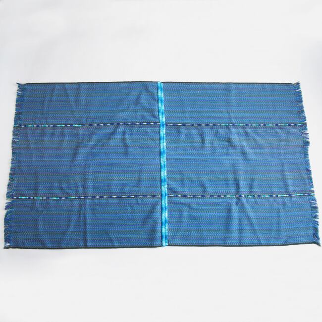 湖畔の村の青い手織物 /280a/ GUATEMALA グアテマラ | &JOURNEY