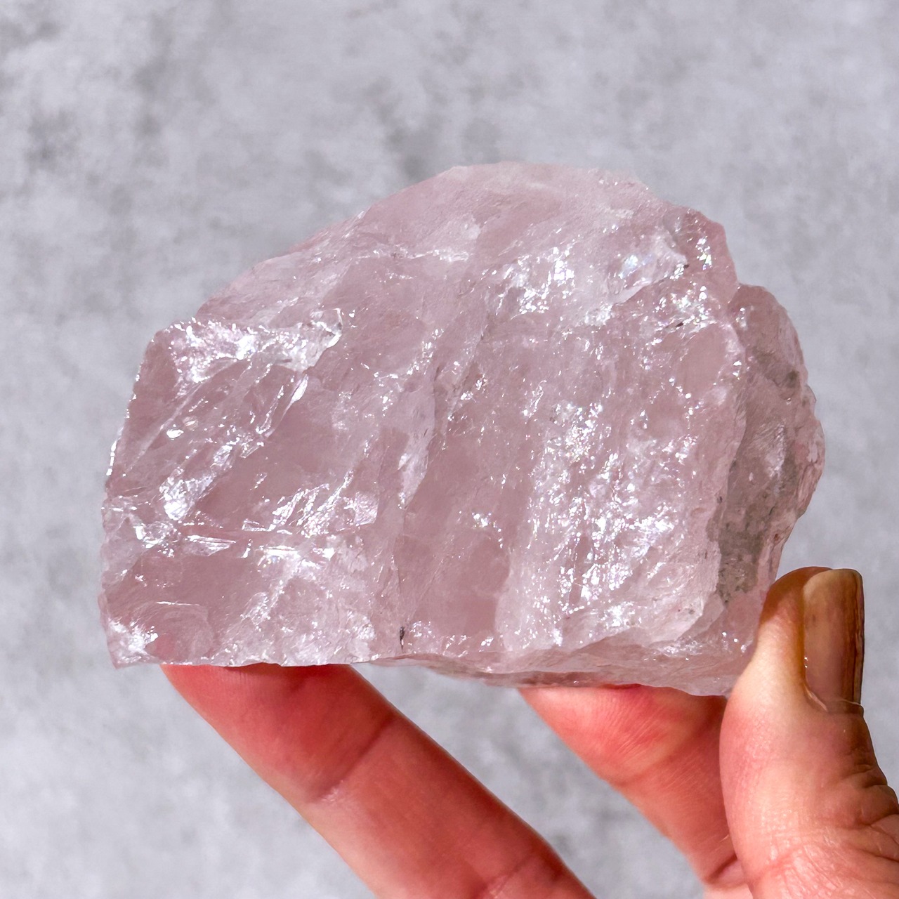 ローズクォーツ 原石 ラフカット かち割り