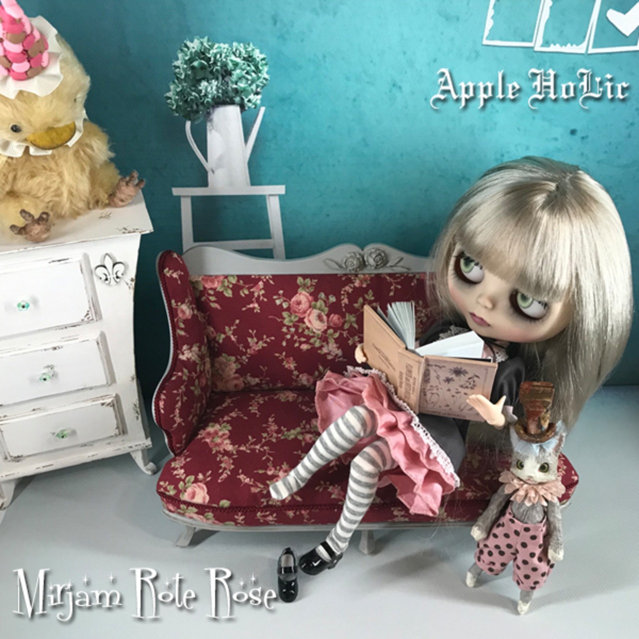 1/6 ドール チェア【Mirjam Rote Roze・ミリヤム ローテローゼ 】 二人掛け