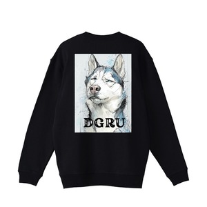 シベリアンハスキー　バックプリントスウェット