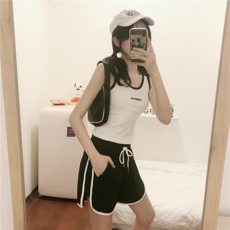 セットアップ スポーティー タンクトップ ハーフパンツ ストリート