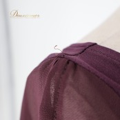 社交ダンス 衣装 トップス ブラウス パープル系 白樺ドレス 日本製 無地 シンプル 練習 レッスン 伸縮 ストレッチ 紫 透け感 長袖 上品 落ち着いた色 ダンス衣装 イベント ステージ パーティー かわいい