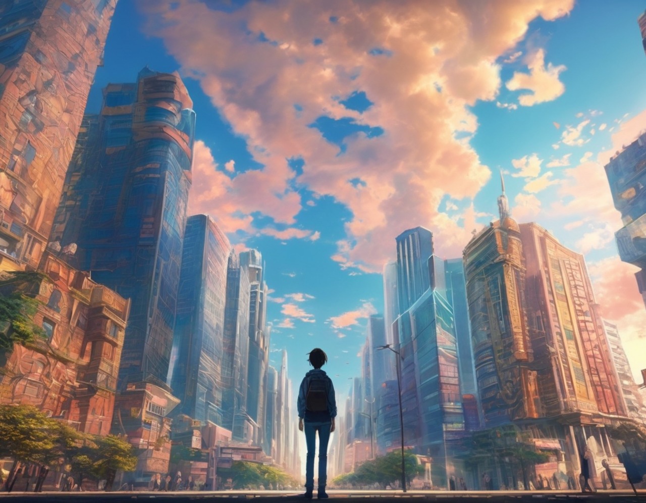 目の前の街並みは