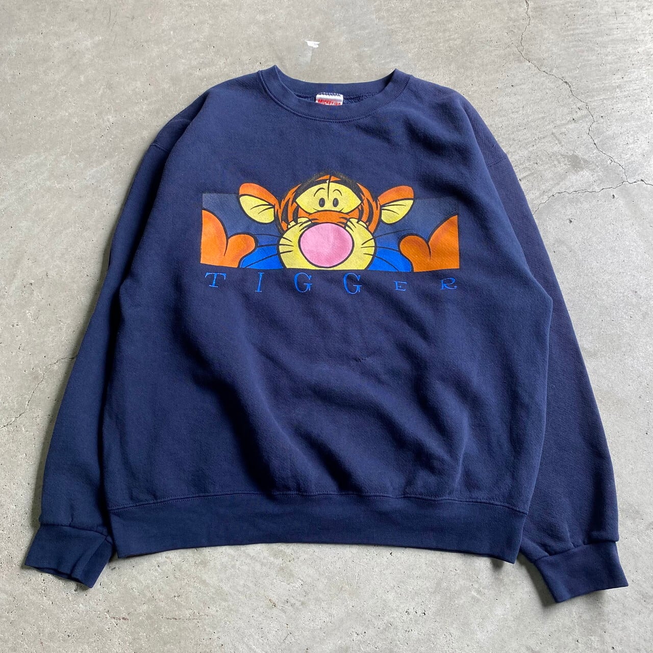 レア90s US◯ディズニー ティガー刺繍スウェットトレーナー メンズXL