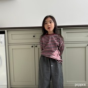 PEPPER 26/SP Pepper-speckled striped T-shirt