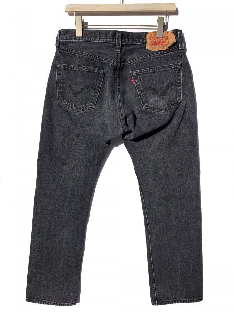 Levis 501 Black [Levis 501-0660 Made in Mexico] Vintage Black Denim Pants  W-33 L-32 | beruf