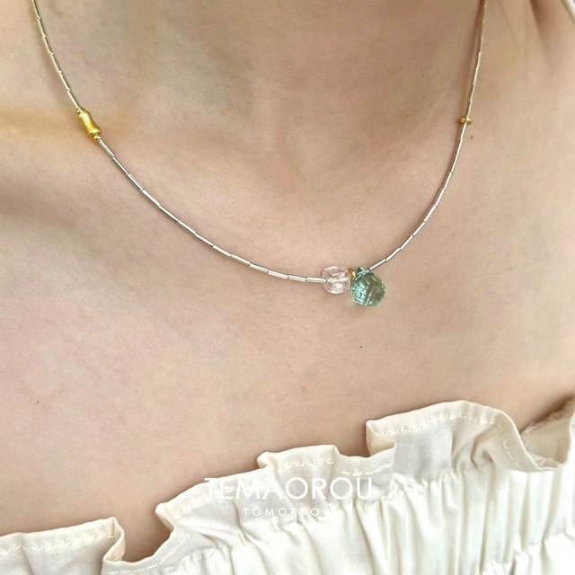 TOMRミントグリーンの結晶ブレスレット