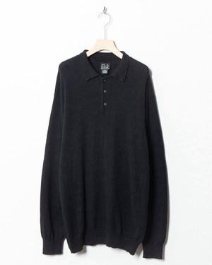 polo all cashmere knitted sweater / COLOR:BLACK
