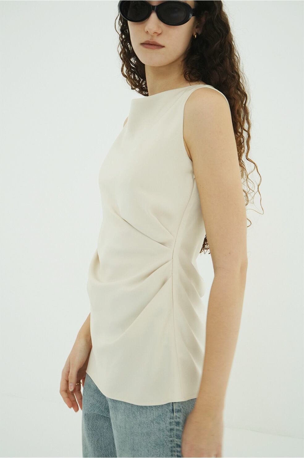 CLANE SATIN DRAPE TOPS | FLICKA ASHIYA