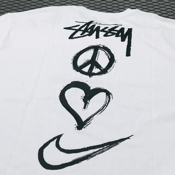 STUSSY & NIKE NRG SS TEE ピース ラブ スウッシュ