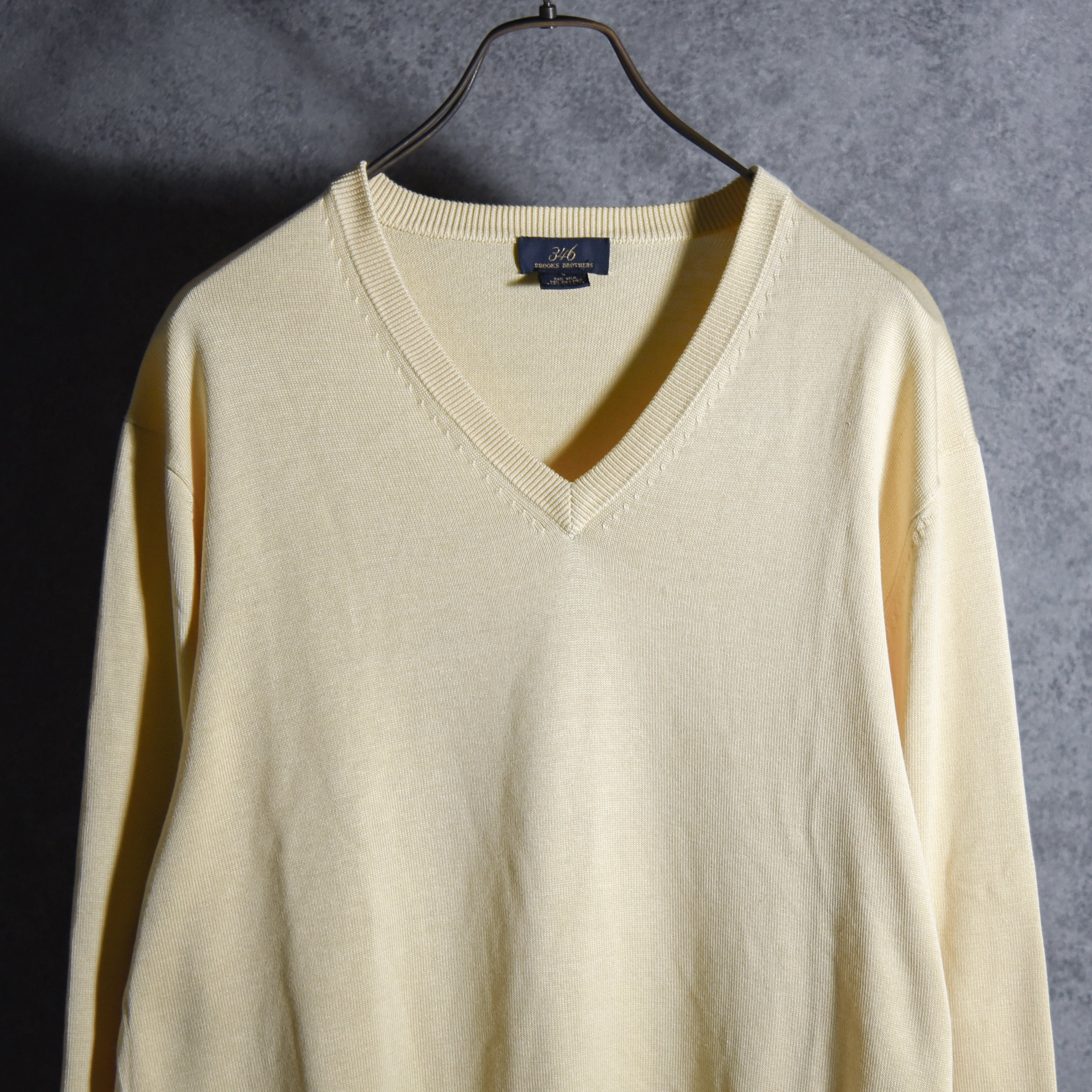 00s Brooks Brothers Silk Cotton V Neck Sweater ブルックス