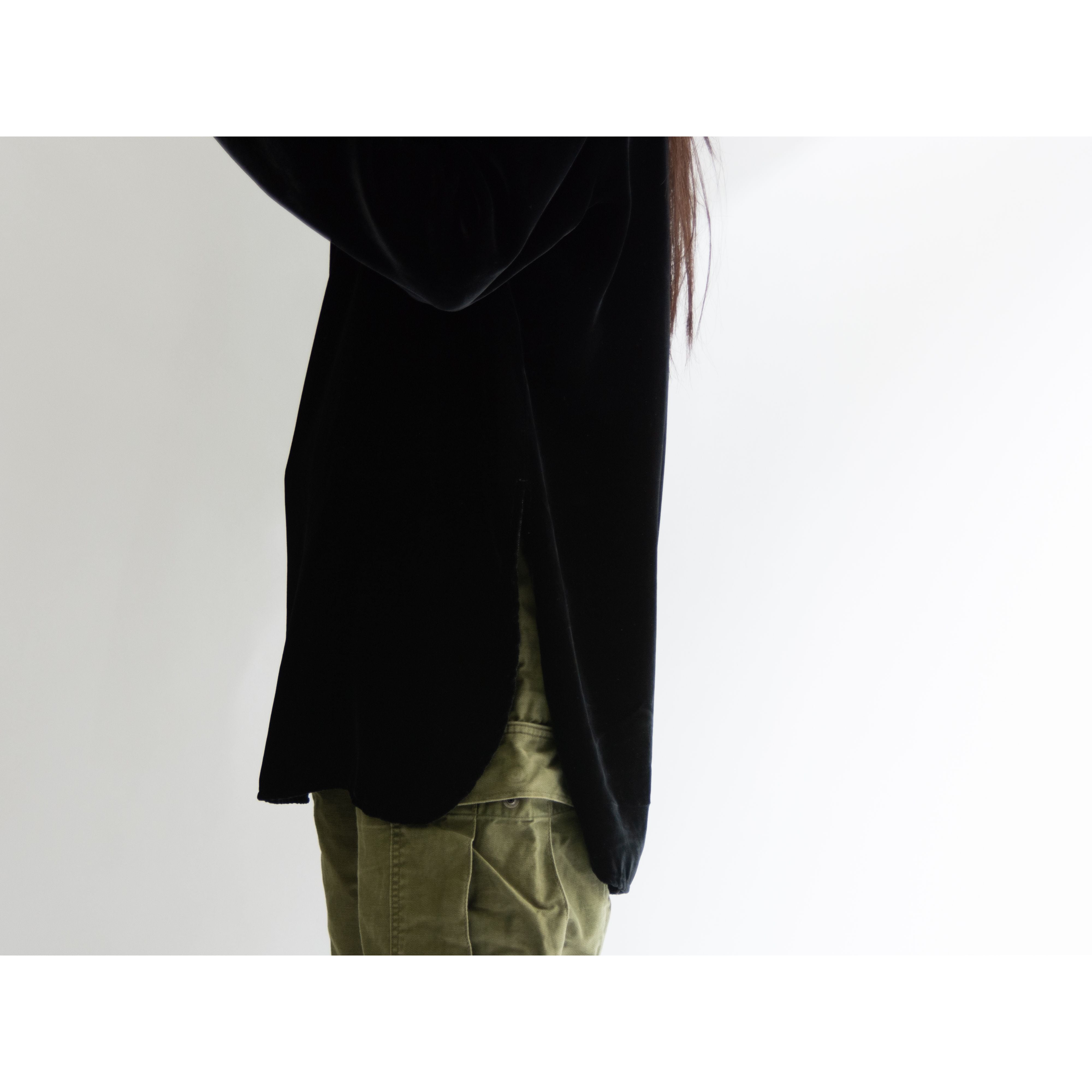 【SOCIETA MILANESE】Made in Italy 100% Viscose Velvet Pullover（イタリア製 ヴィスコース ベルベットプルオーバートップス）