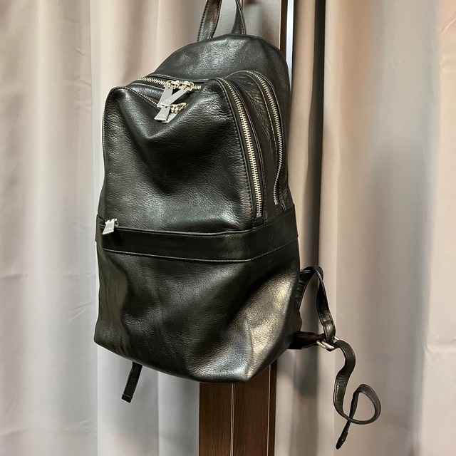 ANIARY LEATHER BACKPACK BLACK
