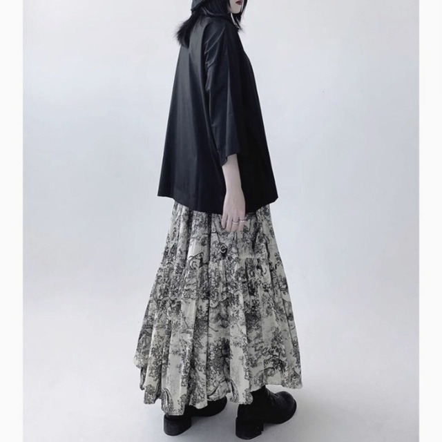 Abstract painting art fluffy skirt C0737