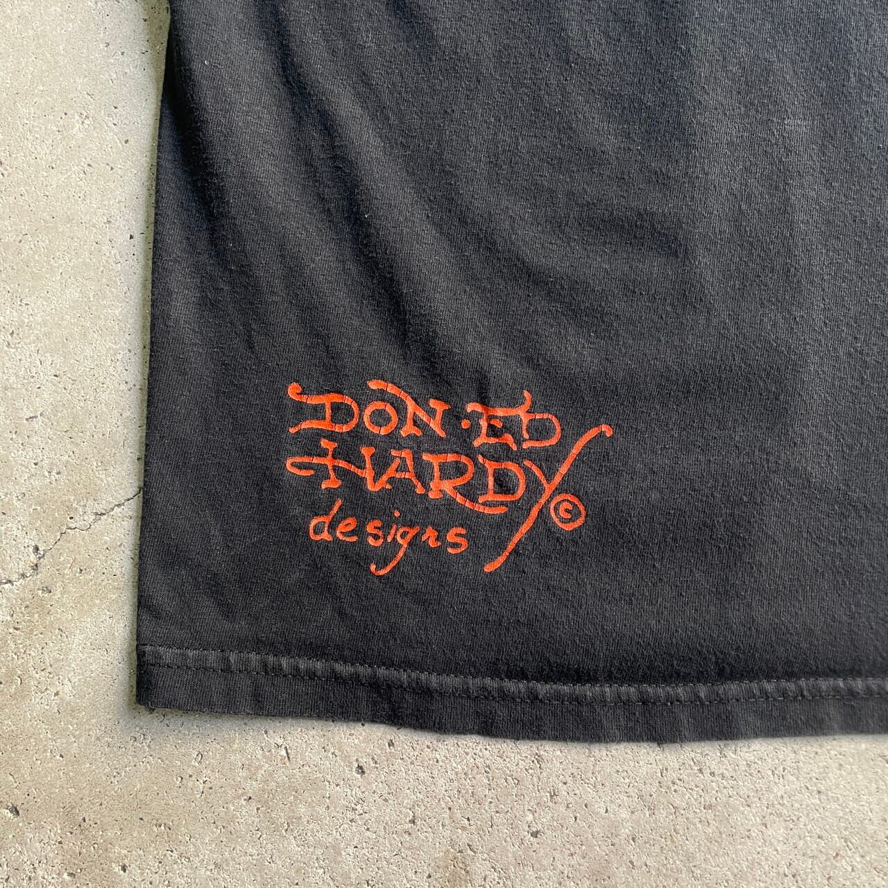 Ed Hardy エドハーディー ブルドック 犬 プリント Tシャツ メンズXL