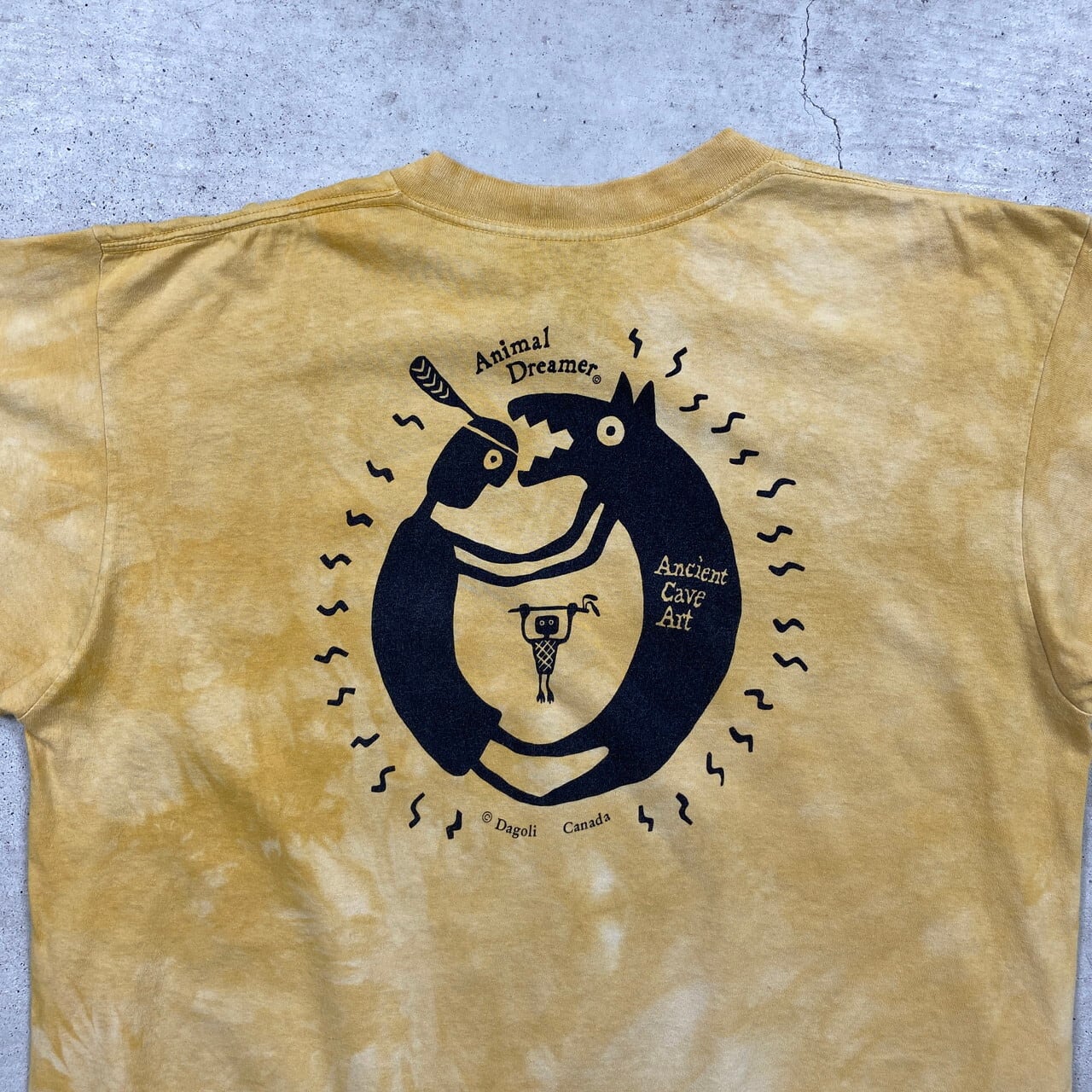 90年代 カナダ製 DAGOLI ネイティブ柄 アートプリントTシャツ タイダイ