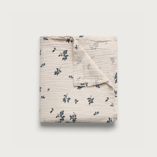 Blueberry Swaddle Muslin Blanket / garbo&friends [ガルボアンドフレンズ おくるみ スワドル ガーゼ 出産準備 出産祝い]