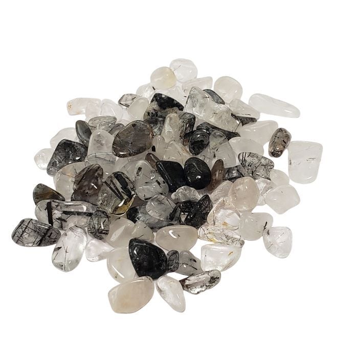 ブラックルチルクォーツ25g 金運 仕事運 さざれ石 パワーストーン 黒色の石 針水晶 スピリチュアル ヒーリング お守り 普通郵便 送料無料 風水アイテム 開運インテリアにおすすめ