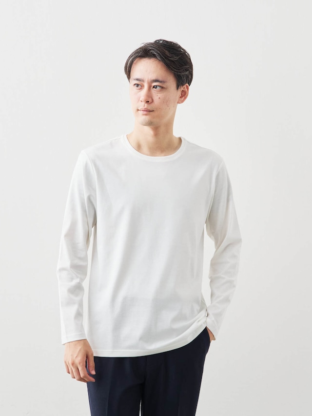 “Dress Tシャツ” スペシャリティコットン シルクタッチ長袖/ホワイト