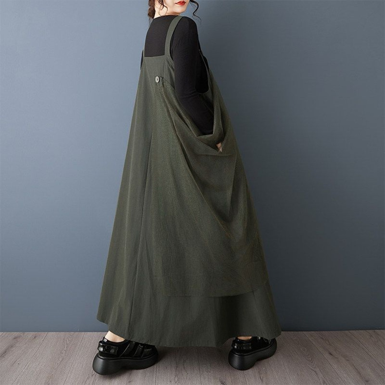 レイヤード チュール サスペンダースカート 00355