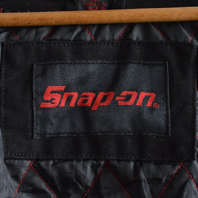 snap-on スナップオン M ワークジャケット ダック地 ブラック 黒 刺繍