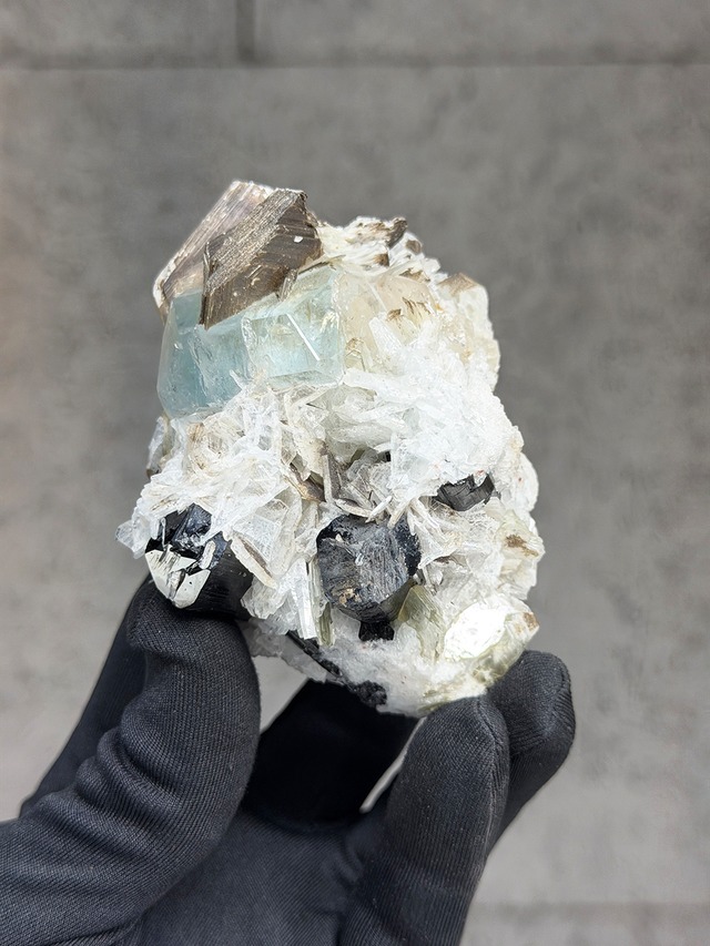 アクアマリン×ブラックトルマリンetc.【ML-0152】アフガニスタン