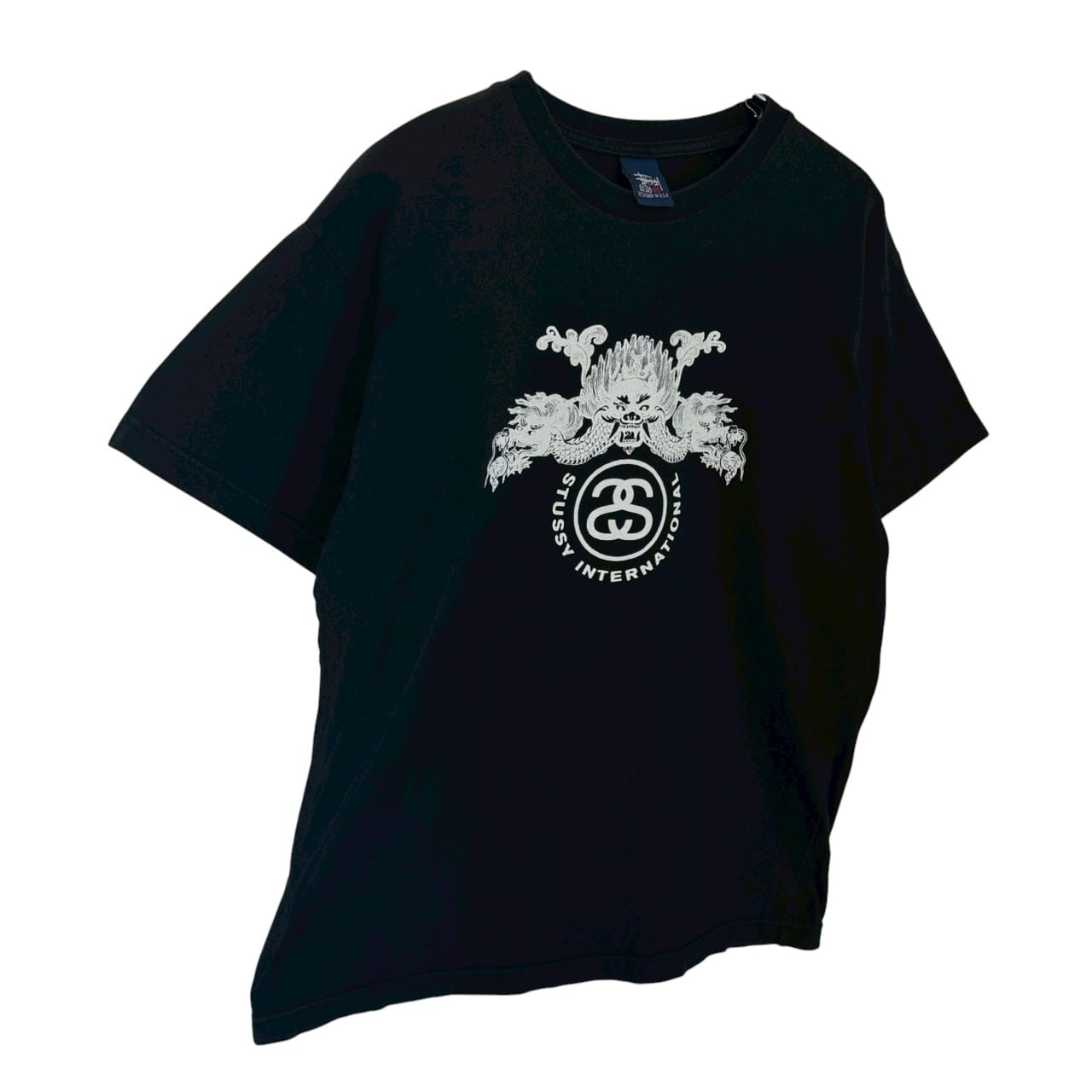 stussy ステューシー Tシャツ M センターロゴ ドラゴン シャネルロゴ