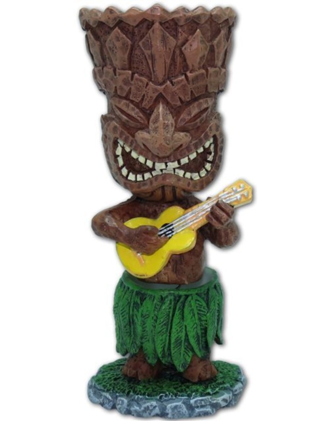 ≪ハワイ直輸入品≫ハワイアンミニフラドール ティキウクレレ 置物 人形 フィギュア ゆらゆら