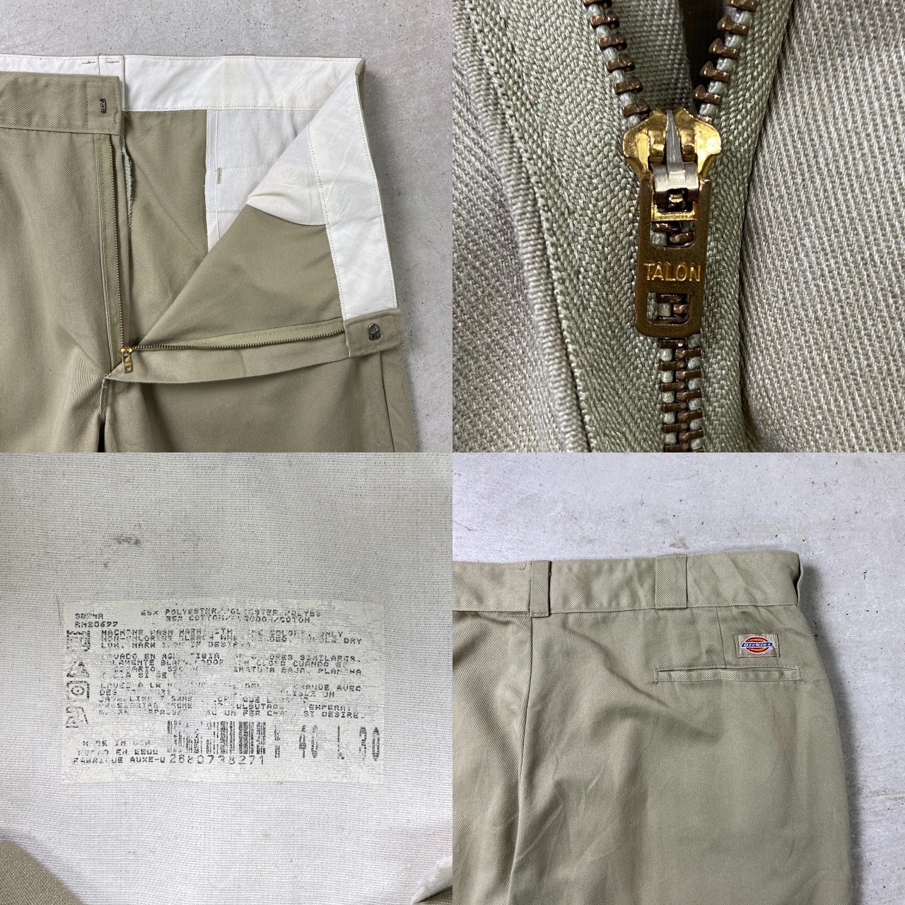 90年代 USA製 Dickies ディッキーズ ワークパンツ チノパンツ 拡張 