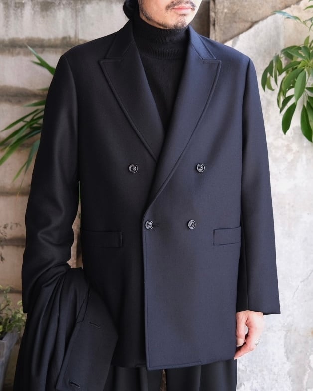 ULTERIOR” SUPER FINE LIGHT MELTON DB JKT” | Lapel online store