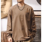 Back Print Long Sleeve T-Shirt Crew Neck ◇H0592
