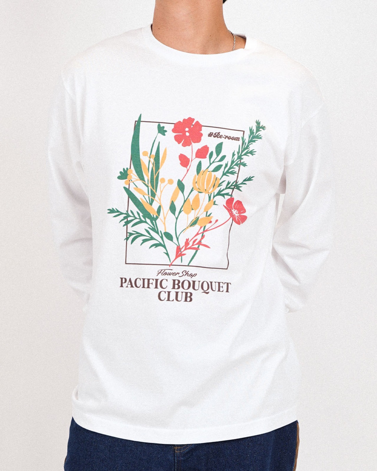 【#Re:room】FLOWER SHOP PRINT LONG SLEEVE［REC925］
