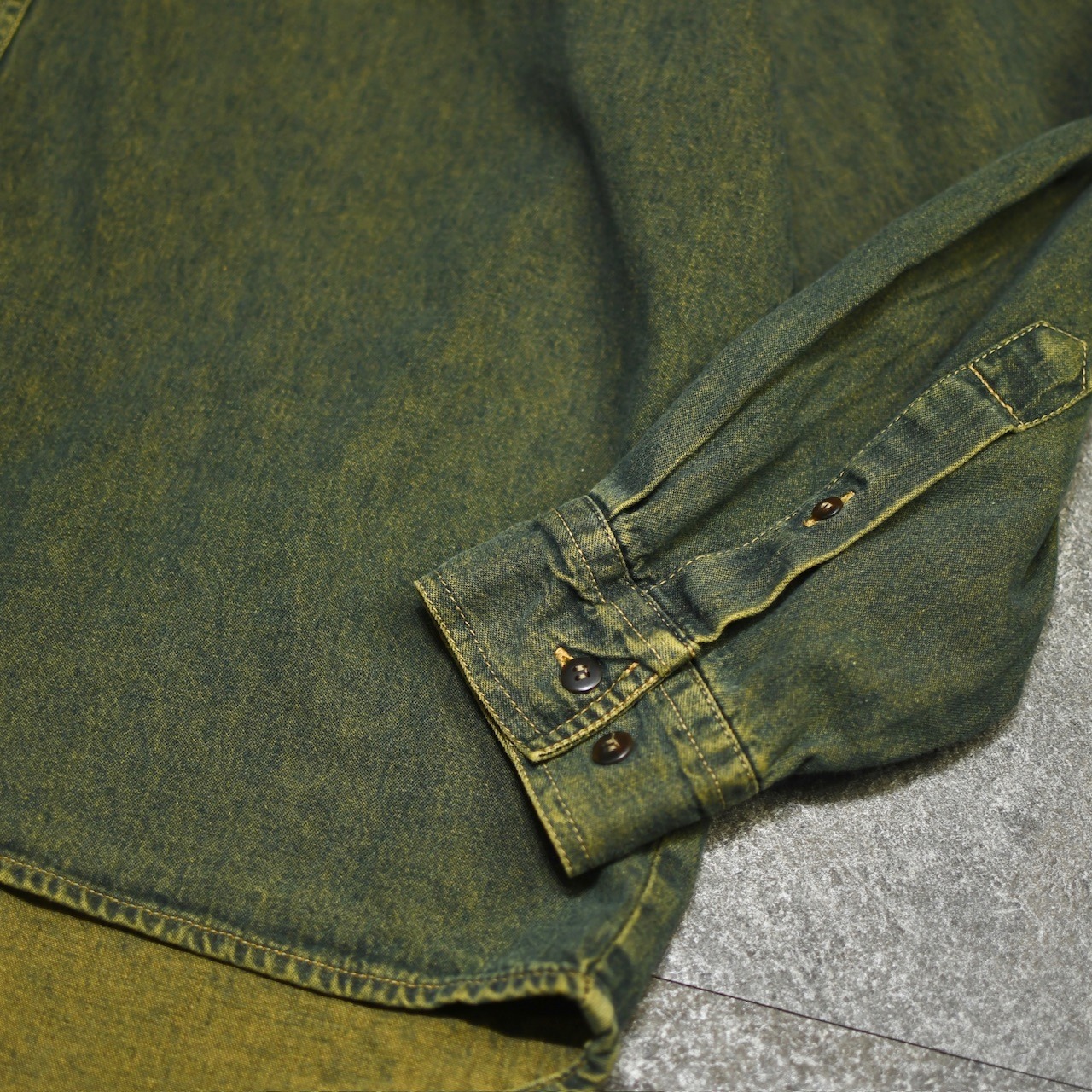 faded design denim shirt