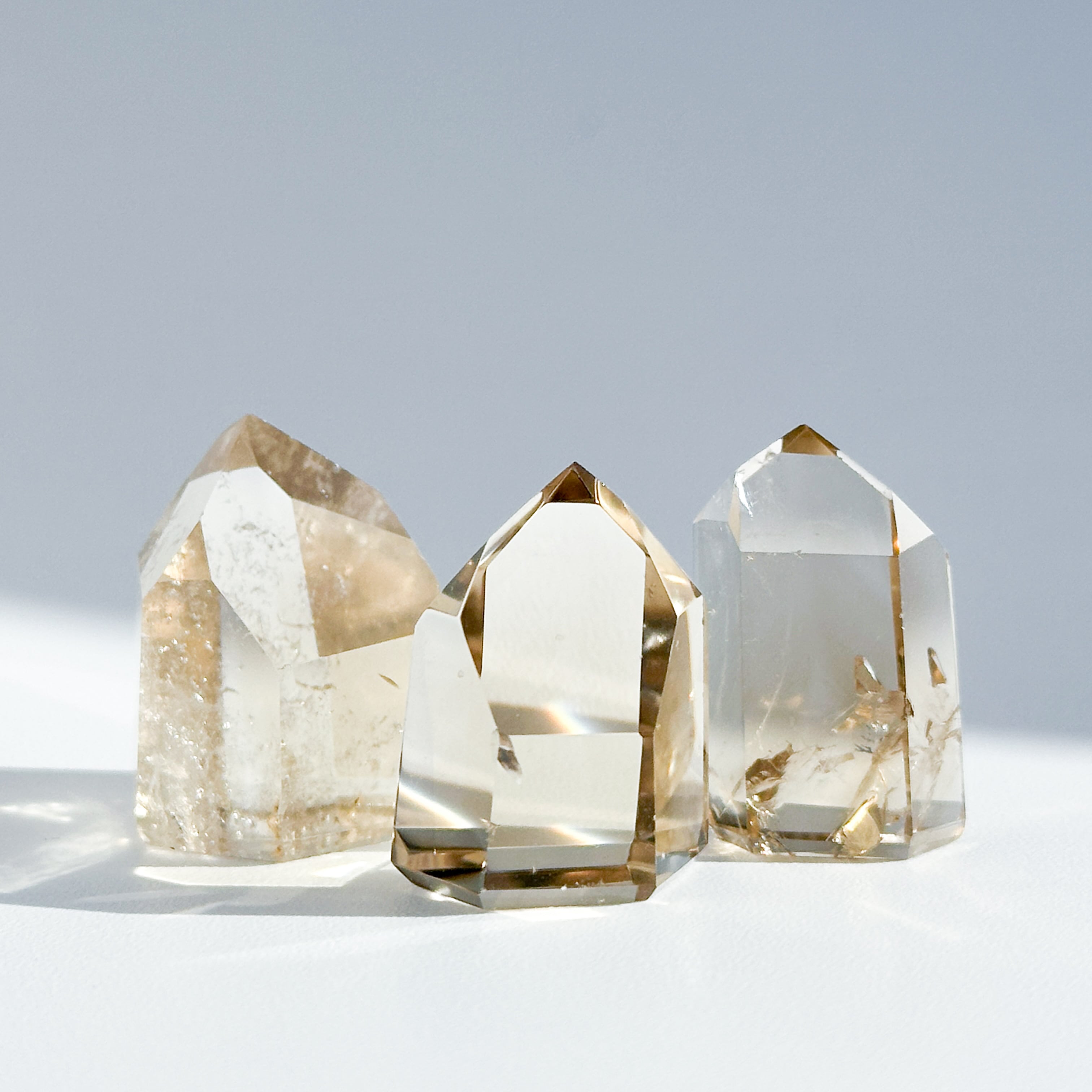 シトリン(黄水晶) タワー3個set 14◇ Citrine ◇ 天然石・鉱物・パワーストーン