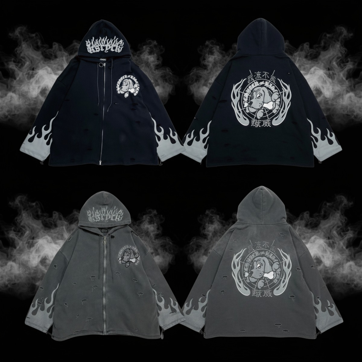 即納】「火の輪 蹴威パーカー」 | KRY clothing