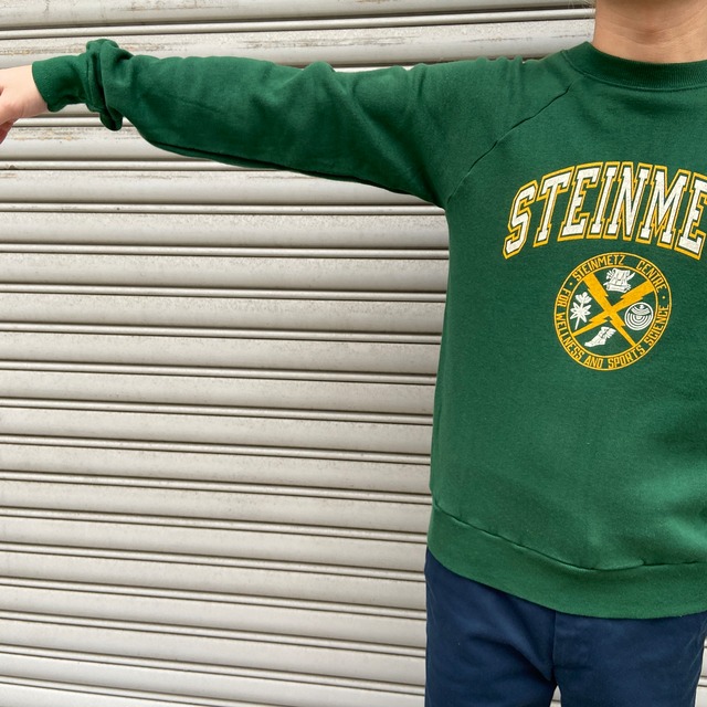 80s USA製　champion カレッジスウェット　トリコタグ　M 緑