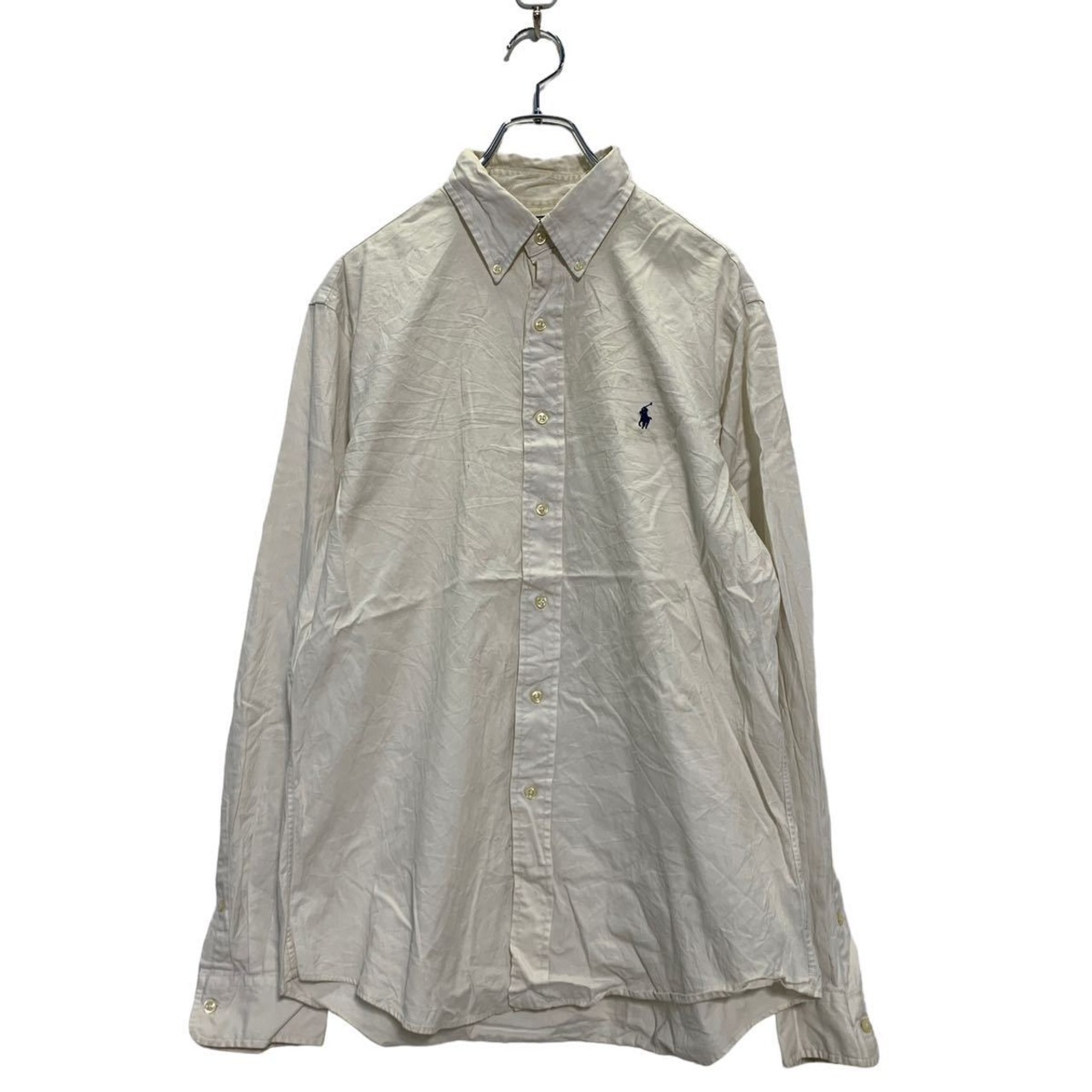 Polo Ralph Lauren 無地 シャツ 16 40-41 L〜 アイボリー ポロラルフ 